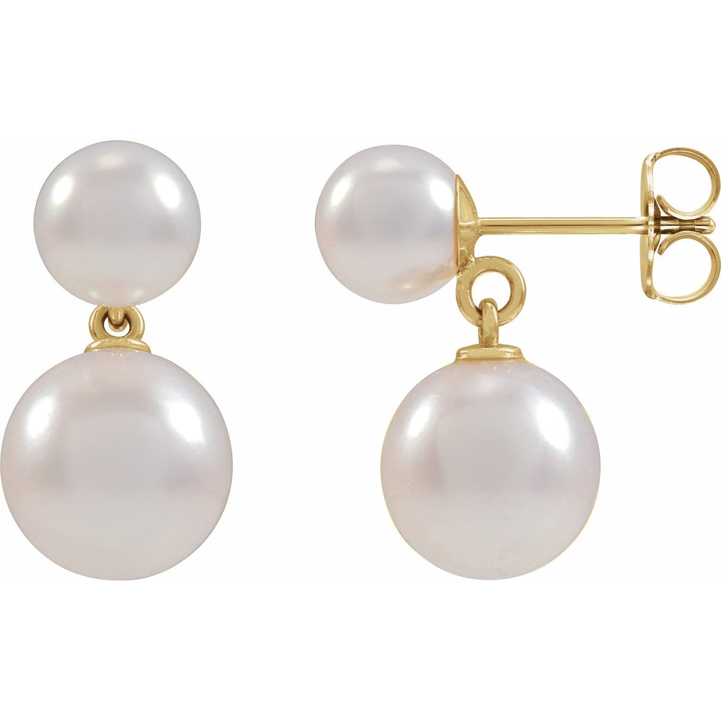 Akoya double dangle Earrings