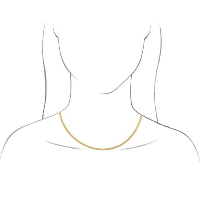 2.8mm 14K Flexible Herringbone Chain with Lobster Lock
