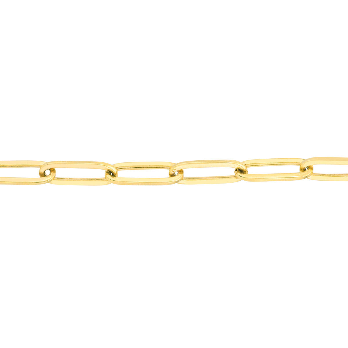 14K Yellow Gold Paper Clip Heart Bracelet