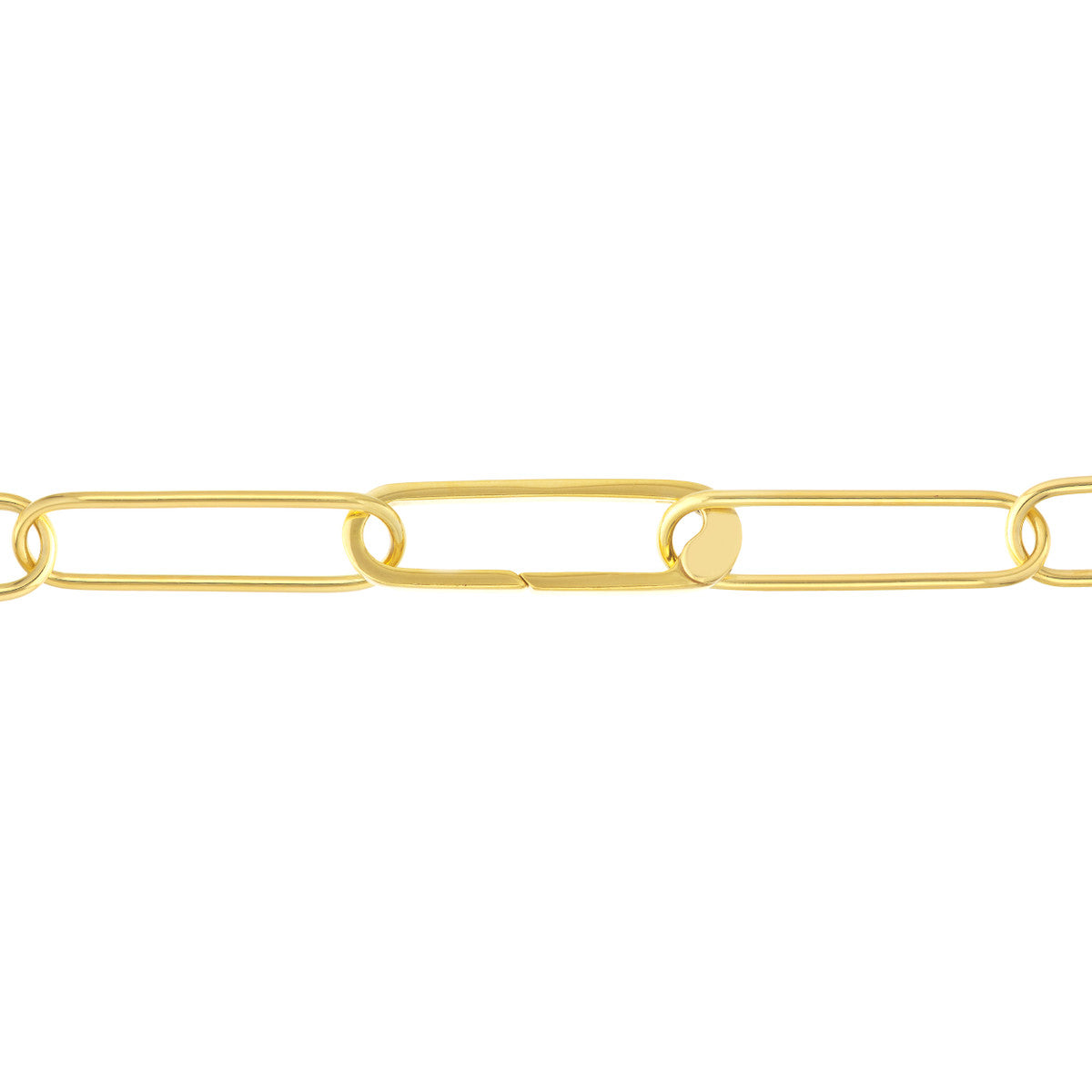 Push Paper Clip Bracelet 14K