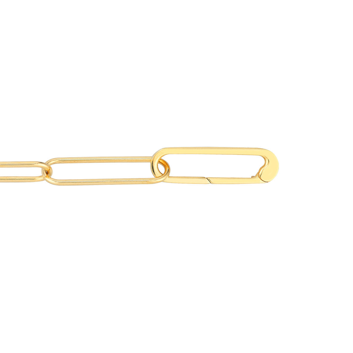 Push Paper Clip Bracelet 14K