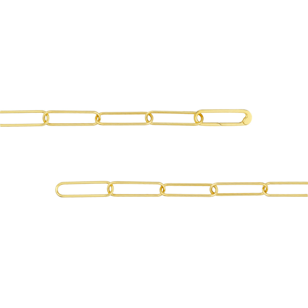 Push Paper Clip Bracelet 14K