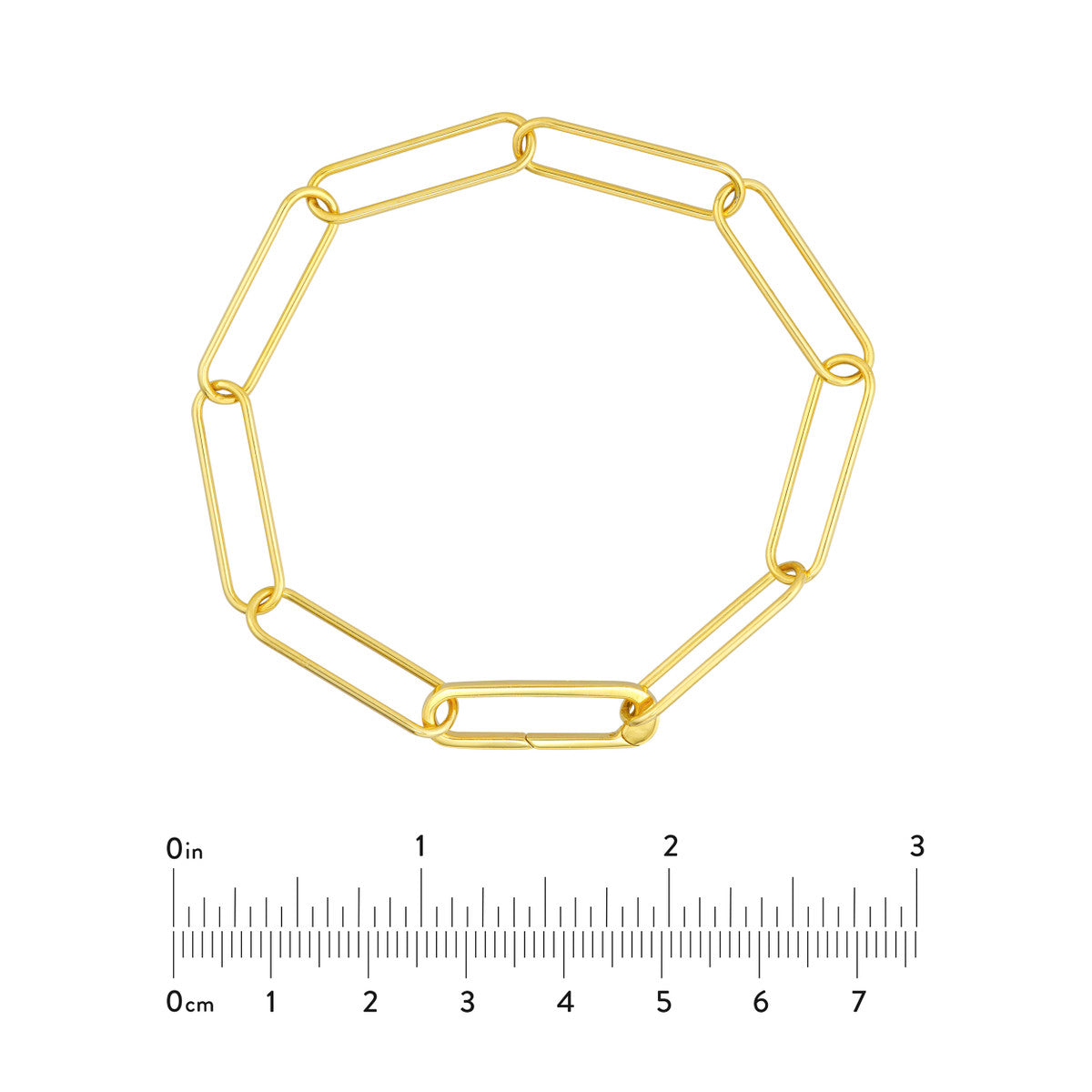 Push Paper Clip Bracelet 14K