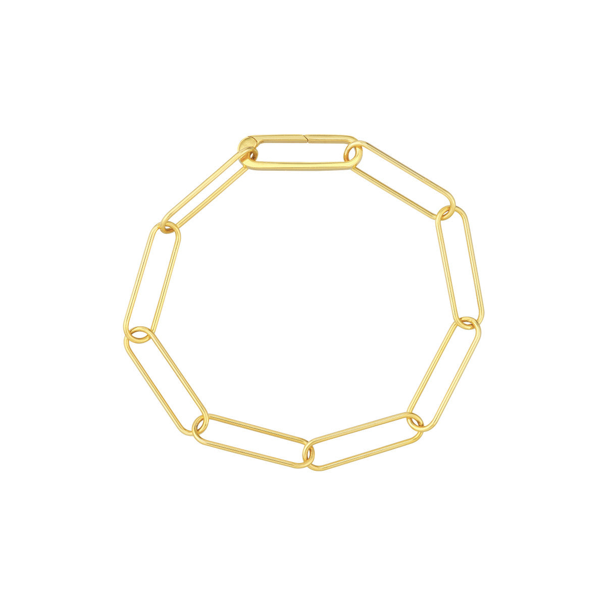 Push Paper Clip Bracelet 14K