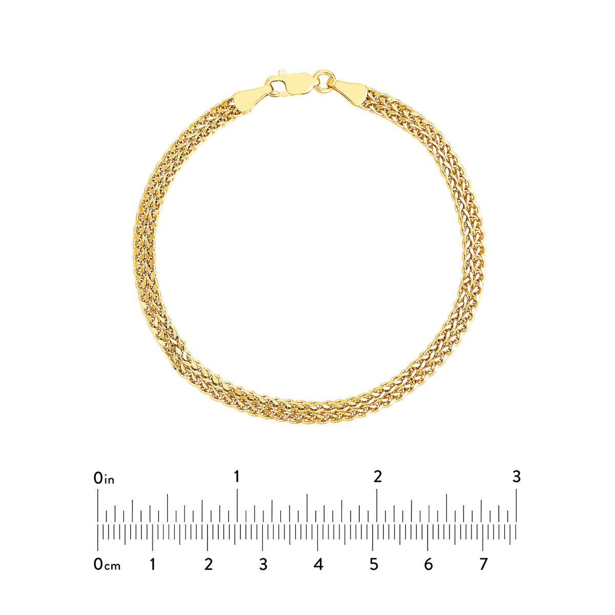 Two-Row Wheat Chain Bracelet