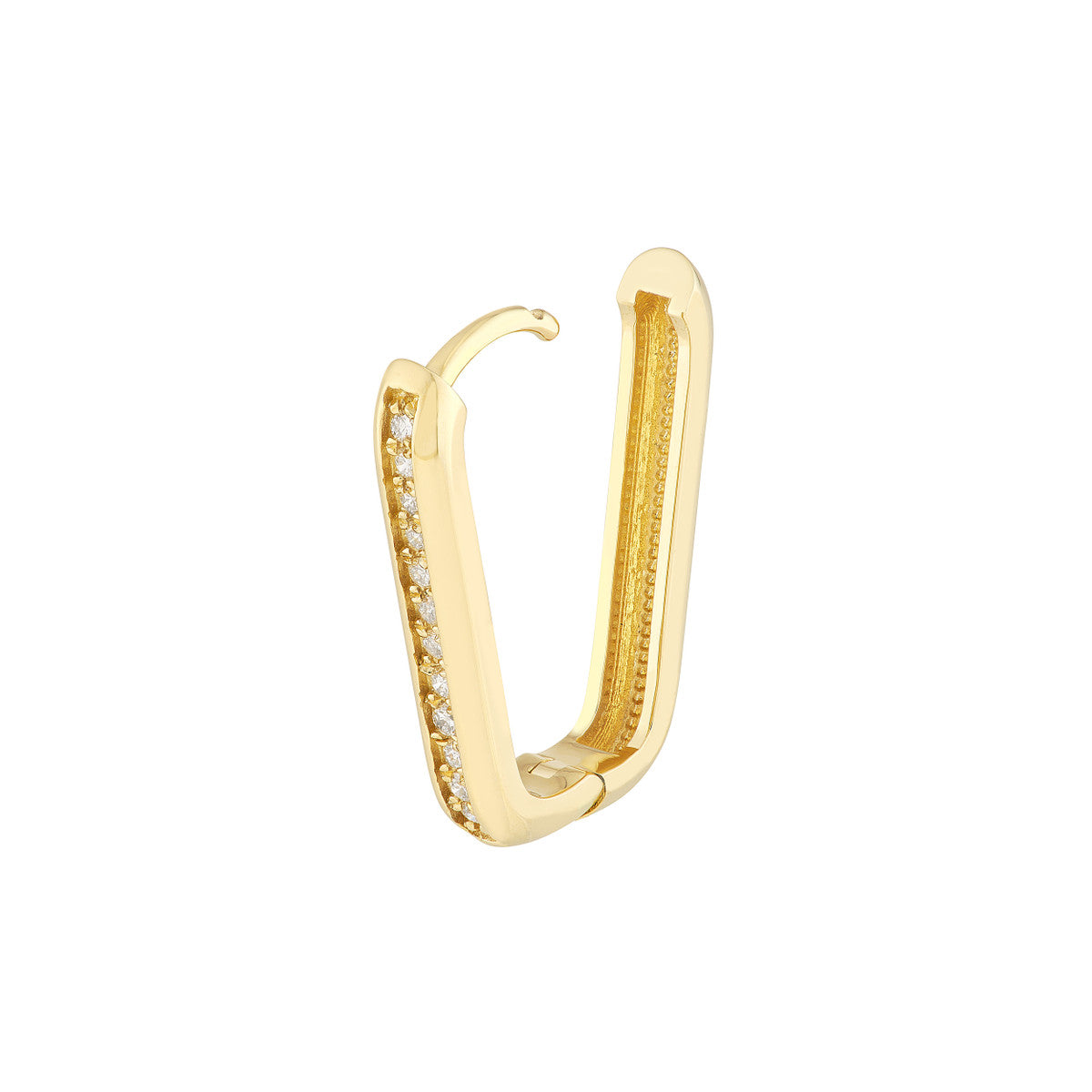 1/5 Diamond U Shape Hoops