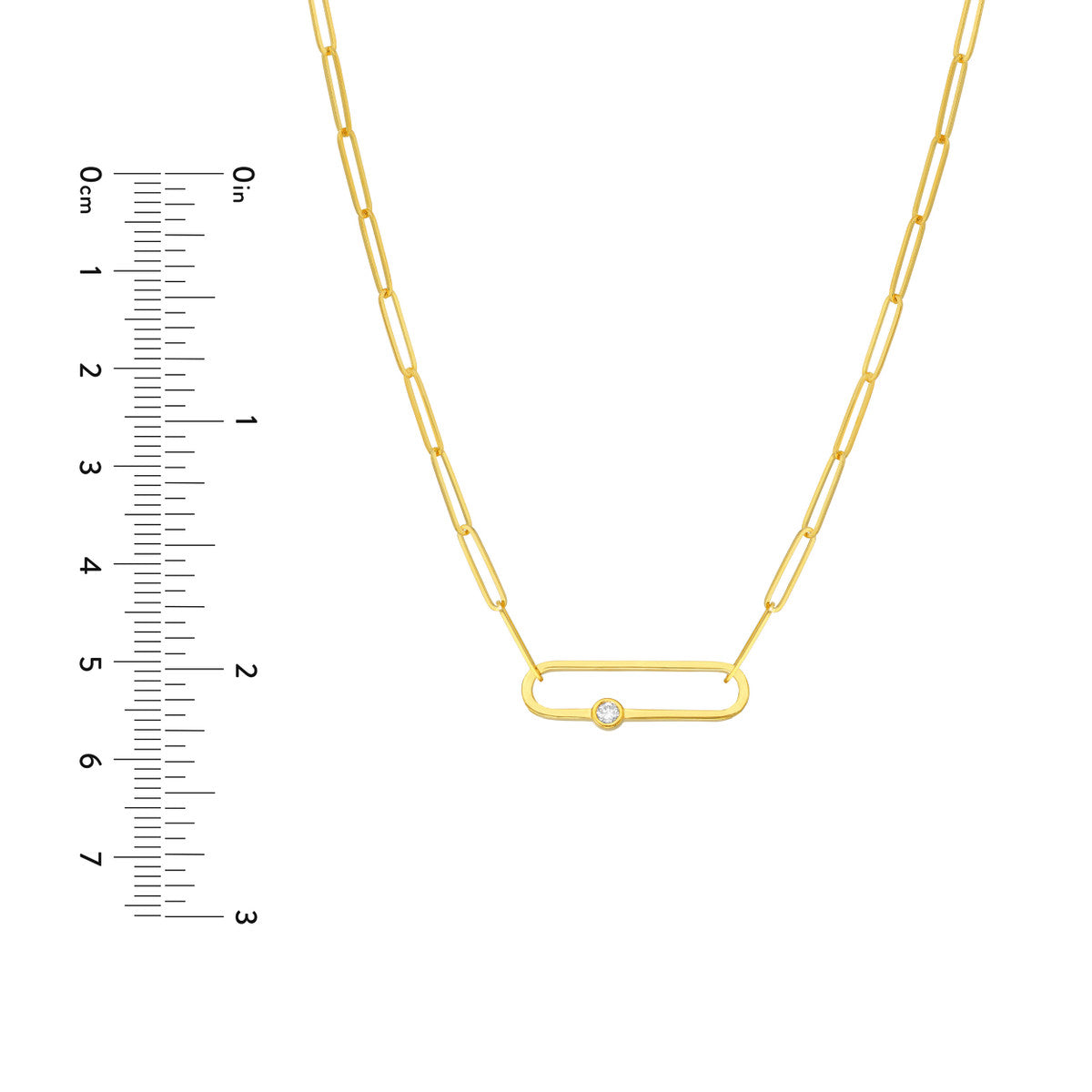 Diamond Paperclip Necklace