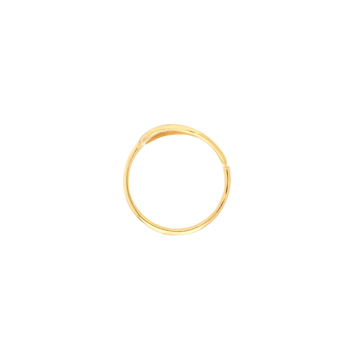 14K Organic Round Ring