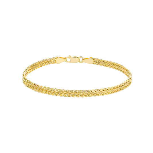 Two-Row Wheat Chain Bracelet