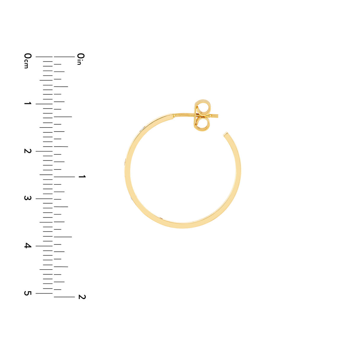1/5 ct Diamond Square Tube Hoop Earrings