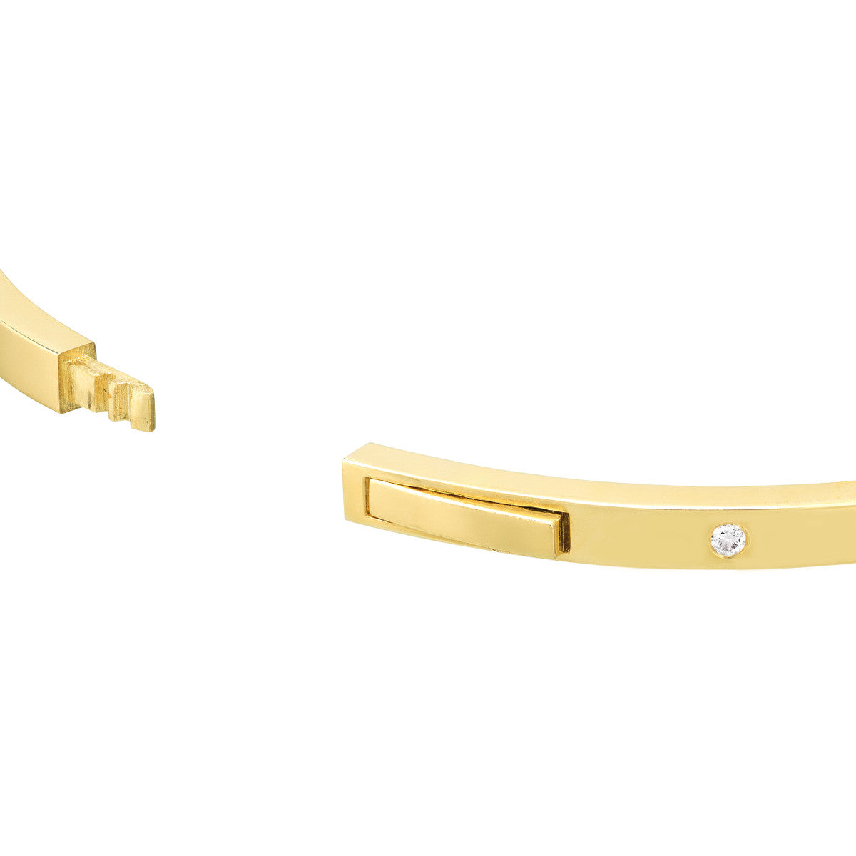 1/6ct Diamond Square Tube Bangle